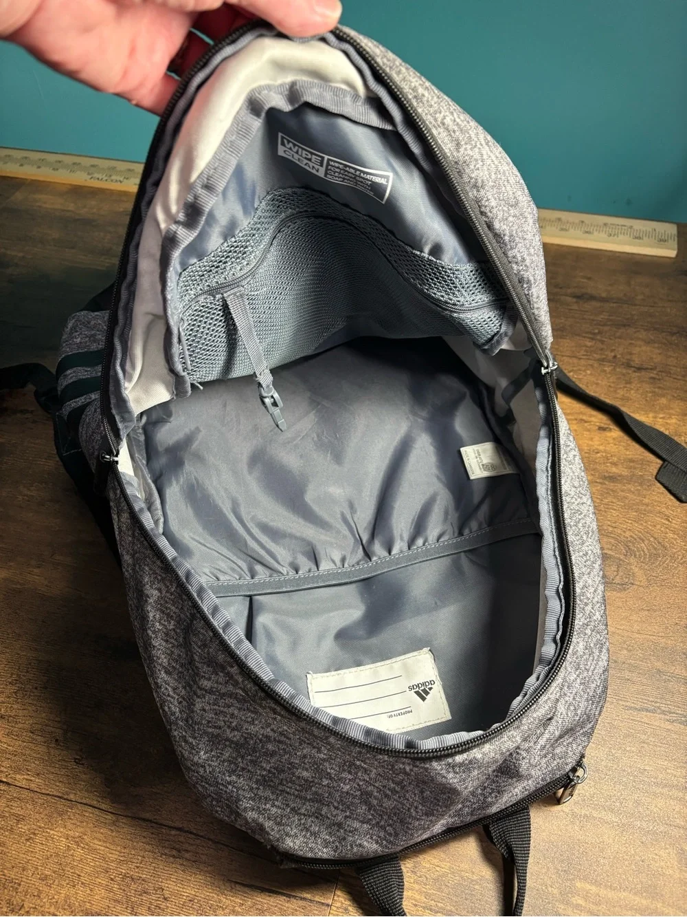 adidas Heather Gray and Black Casual Backpack